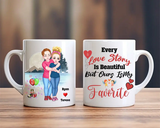 Personalized Mug Featuring Cute Couple For Coffee And Tea Lovers