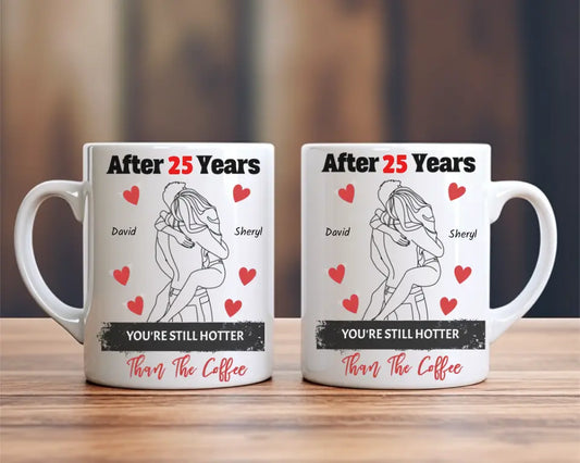 Personalized Ceramic Mug - Intimate Hug - Perfect Gift for Couples for Birthday and Anniversary