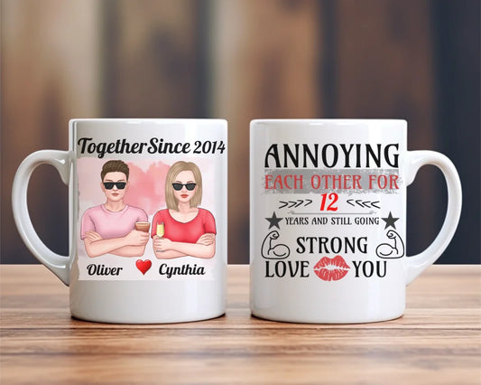 Personalized Ceramic Mug - Valentine Couple - A Perfect Gift For Special Occasion