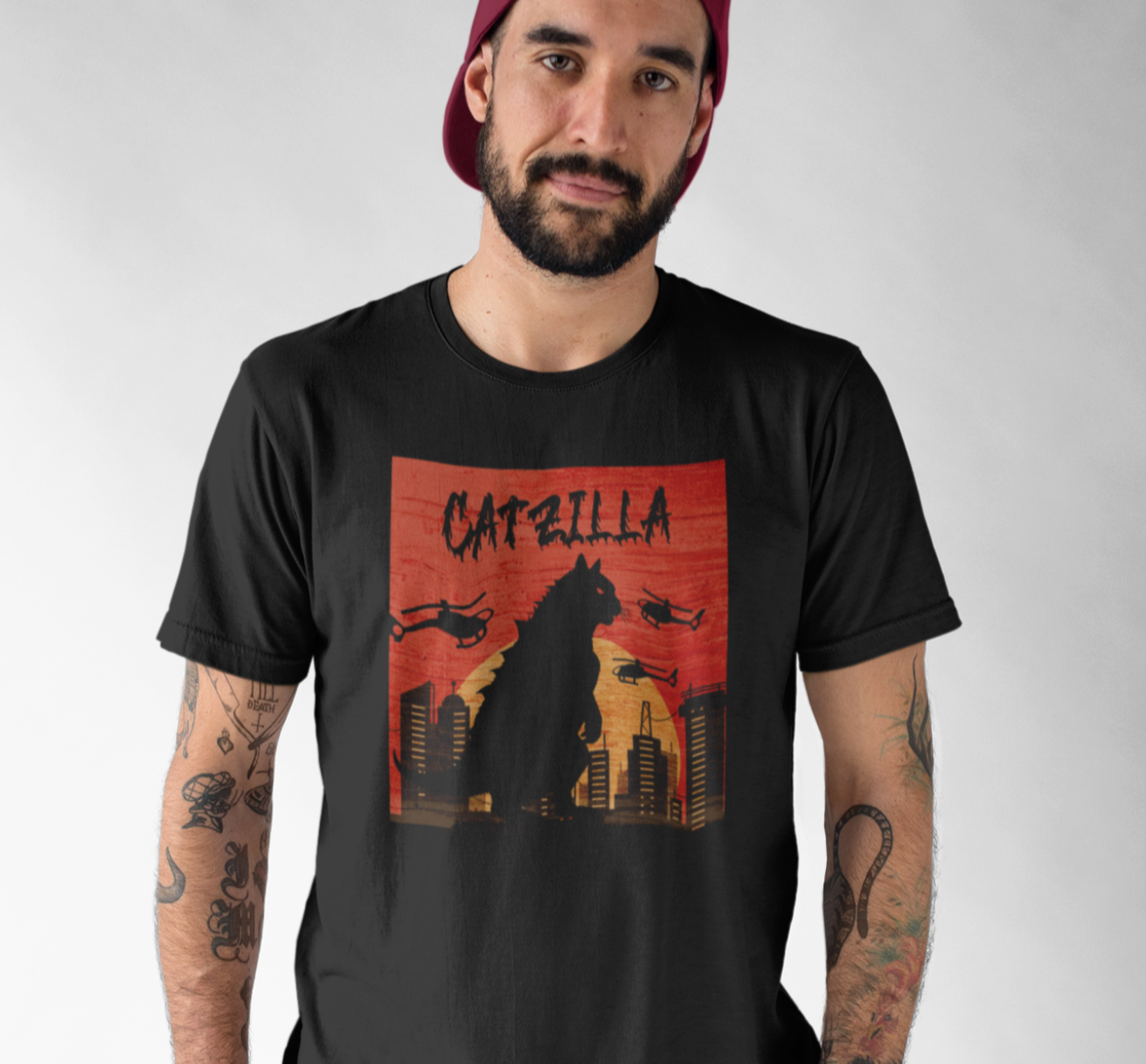 CATZILLA Short Sleeve T-shirt in Black